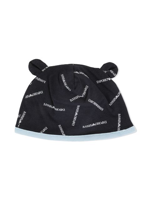 emporio armani kids logo泰迪熊造型套头帽