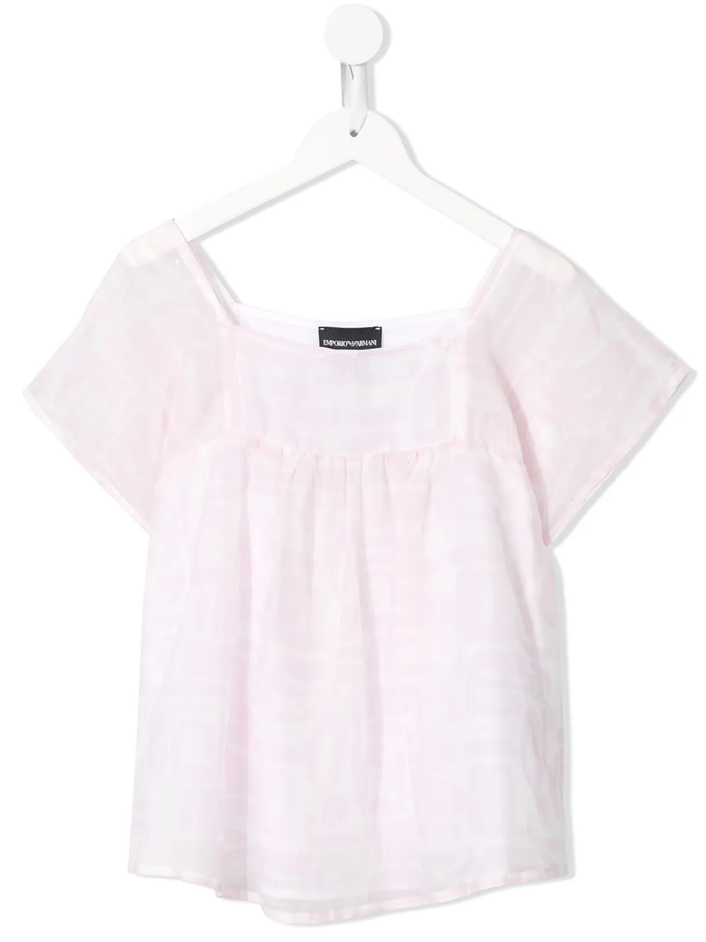 

Emporio Armani Kids blusa con estampado geométrico - Rosado