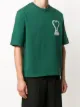 AMI MEN T-SHIRT WITH OVERSIZE AMI DE COEUR PATCH