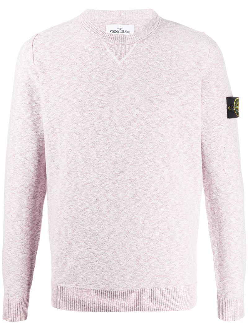 Stone Island Texturierter Pullover In Pink