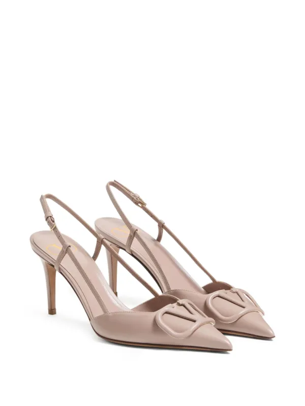 Valentino Garavani 85mm VLogo Signature Slingback Pumps | Pink