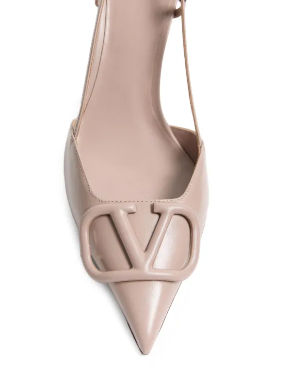 VALENTINO パンプス　ピンクベージュ　35 Valentino Garavani 85mm VLogo Signature Slingback Pumps | Pink
