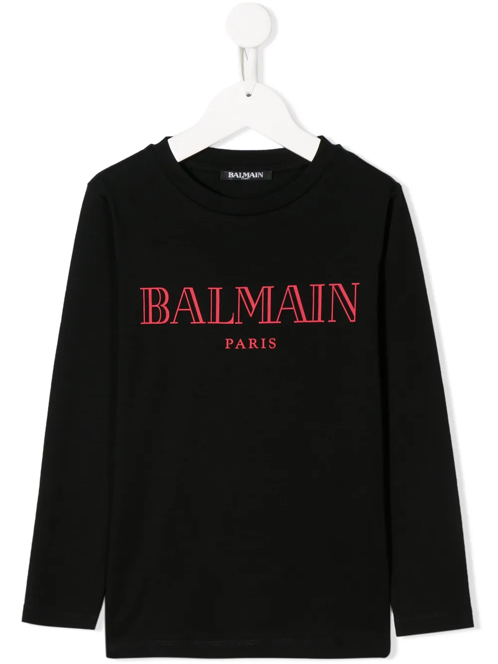 

Balmain Kids playera manga larga con logo - Negro