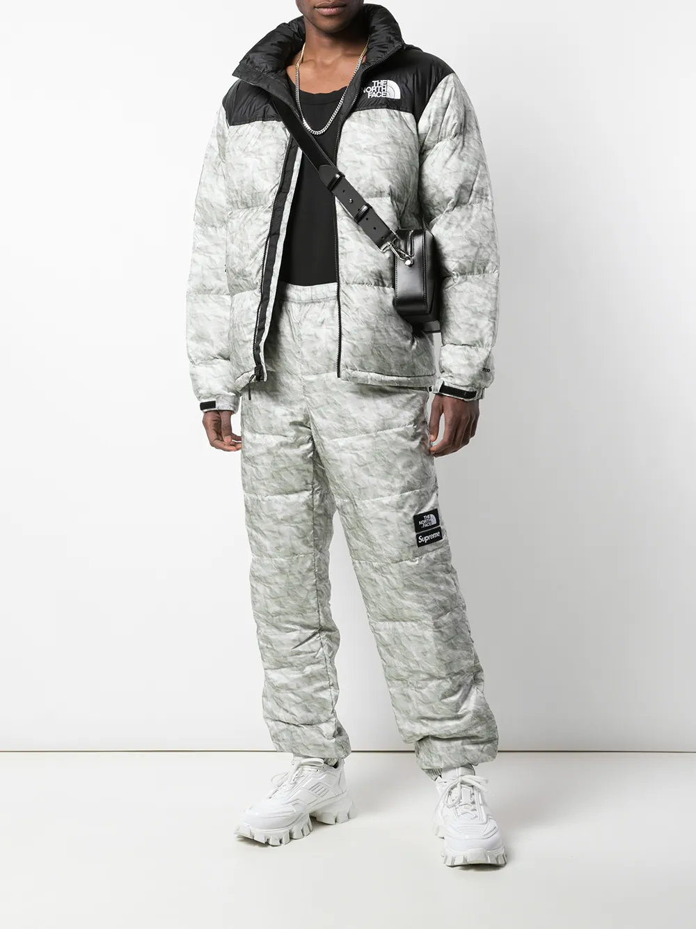 x The North Face Nuptse paper-print jacket