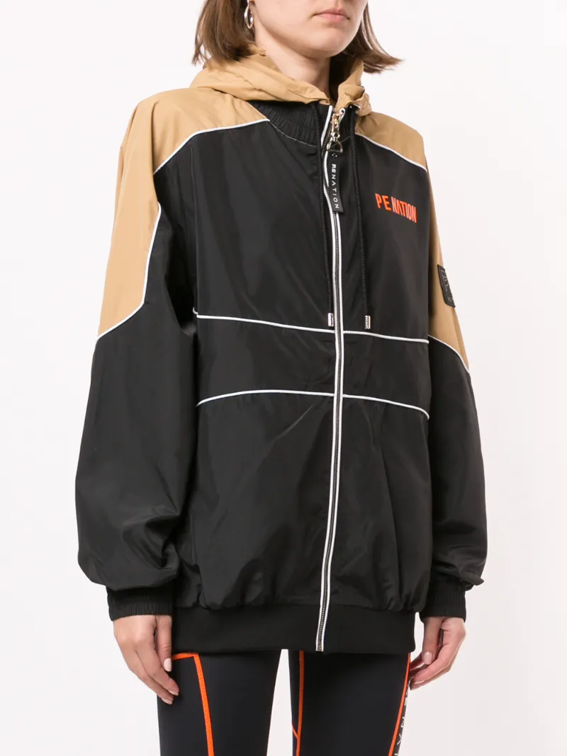 P.e Nation Hooded Spray Jacket In Black