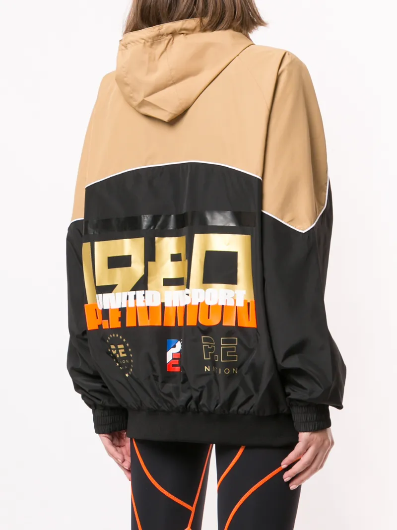 P.e Nation Hooded Spray Jacket In Black