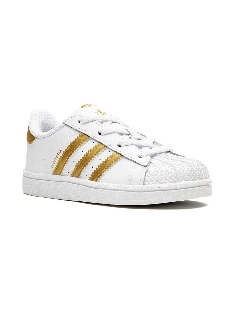 Image 1 of adidas Kids Superstar I "White/Metallic Gold" sneakers