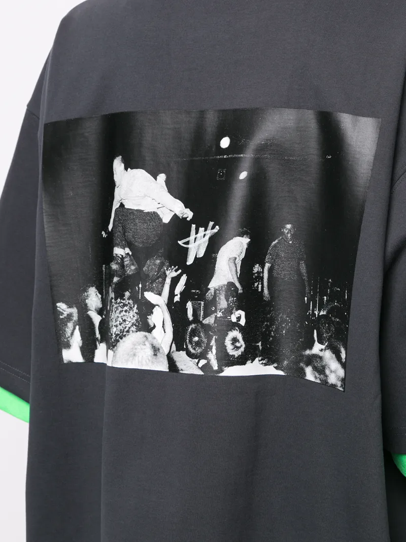 We11 Done Oversized Reversible T-shirt In Grey