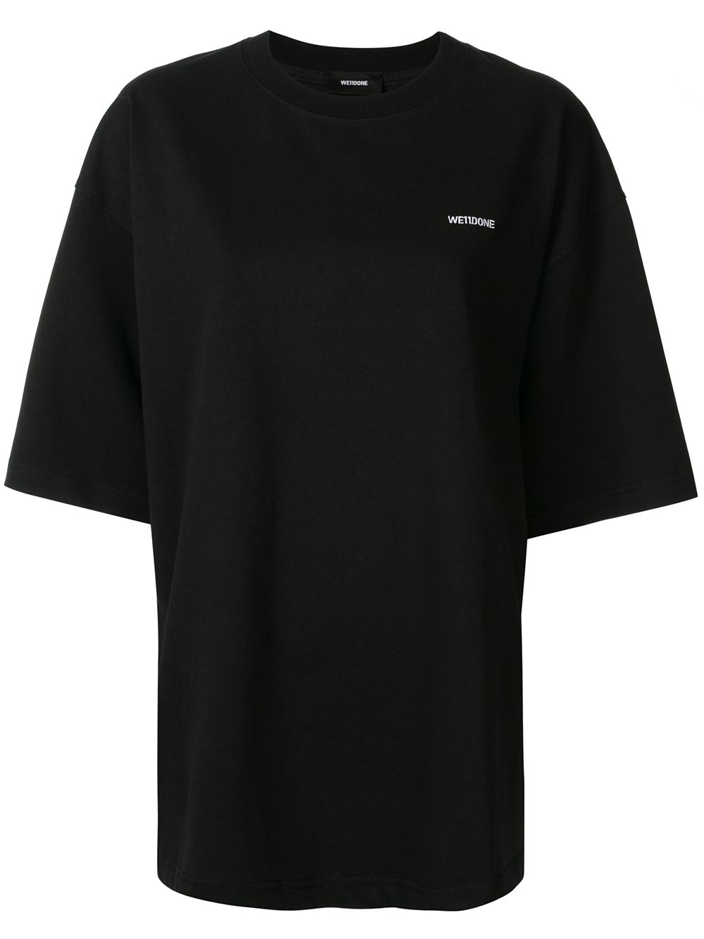 фото We11done oversized logo embroidered t-shirt