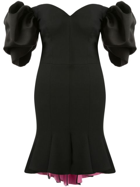 Alexander McQueen peplum hem off-shoulder dress Women