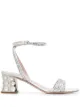 Image 1 of Miu Miu glitter crystal-embellished sandals