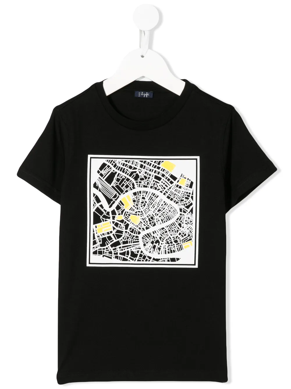 Shop Il Gufo Contrast Print T-shirt In Black