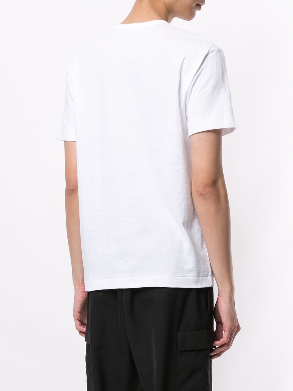Shop Comme Des Garçons Play Logo Print T-shirt In White ,red