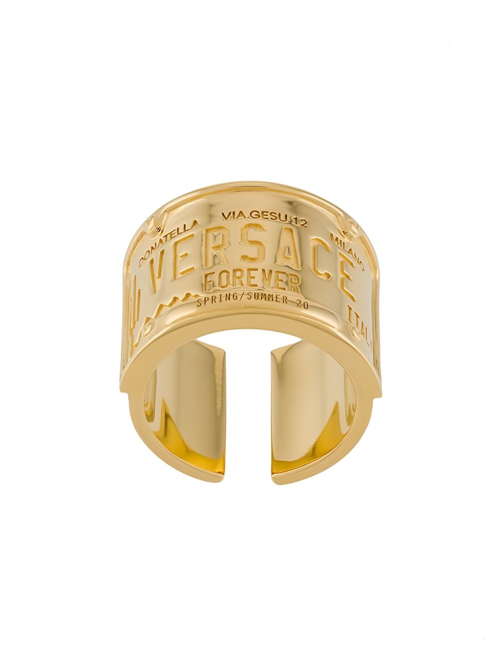 фото Versace кольцо с гравированным логотипом