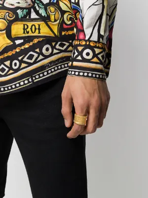 versace word ring