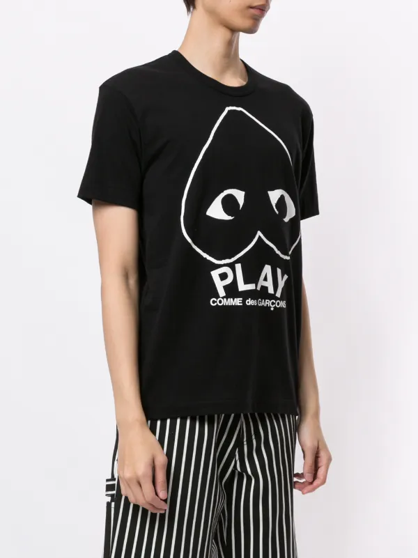 Comme Des Garçons Play logo-print Crew Neck T-shirt - Farfetch