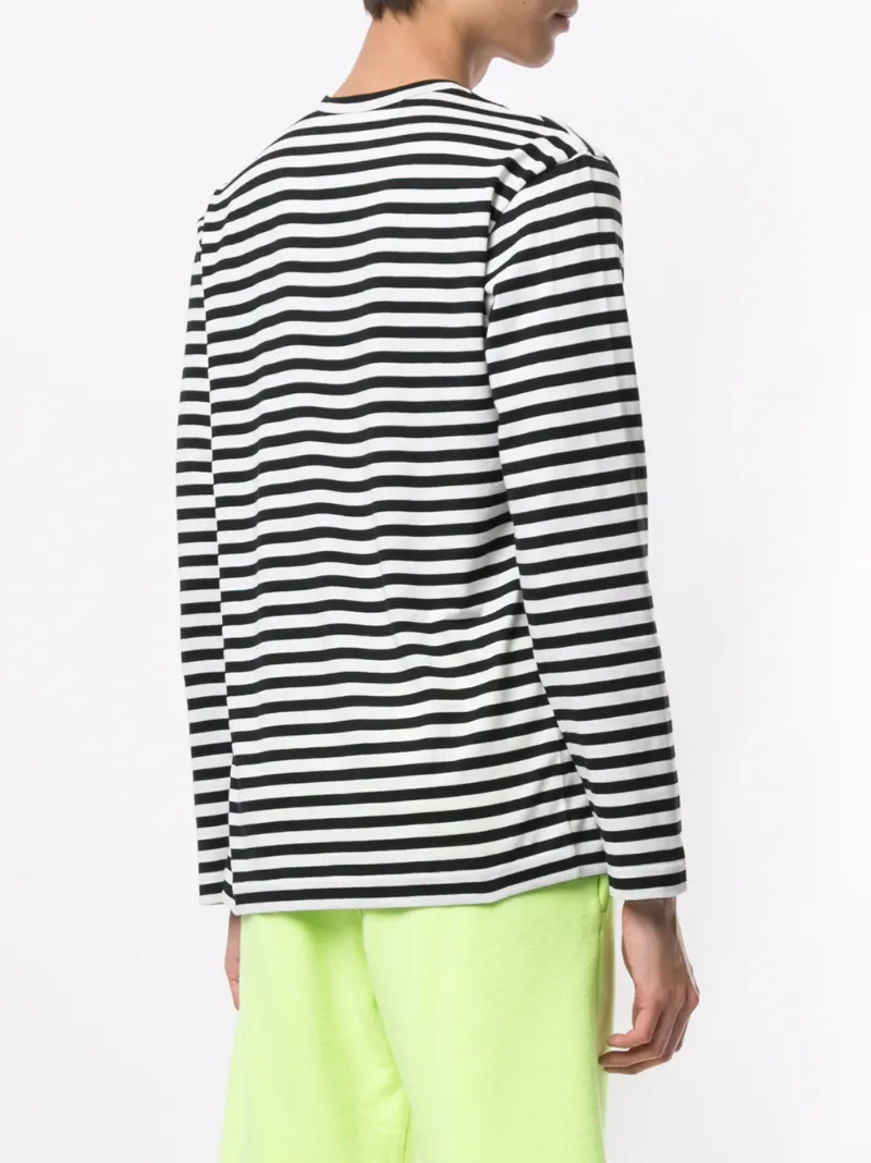 COMME DES GARÇONS PLAY EMBROIDERED LOGO T-SHIRT