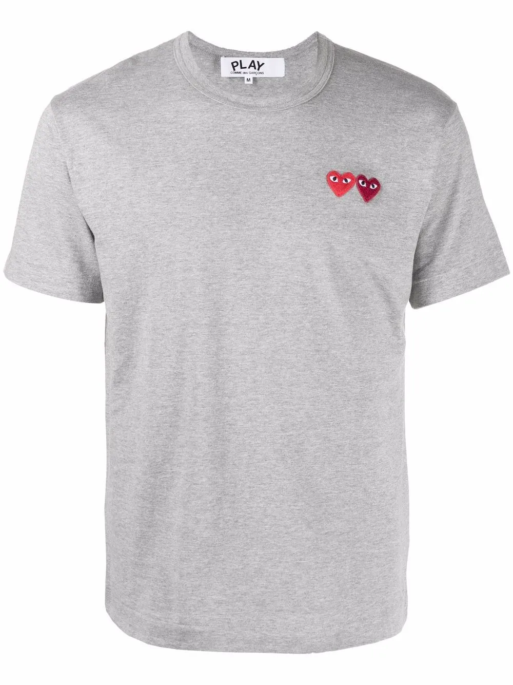 Cdg double heart t shirt best sale