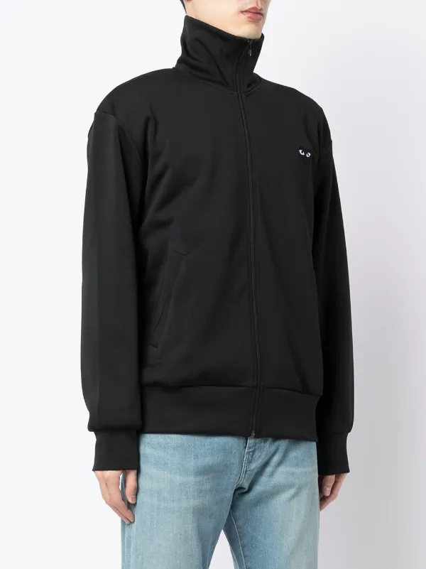 hear patch zip-up sweatshirt 