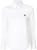 Comme Des Garçons Play logo embroidered plain shirt - White