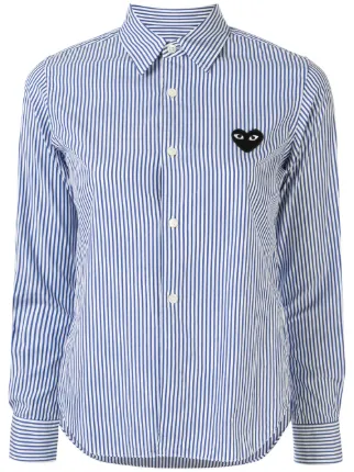 Comme Des Garçons Play ストライプ ロゴ シャツ 通販 - FARFETCH