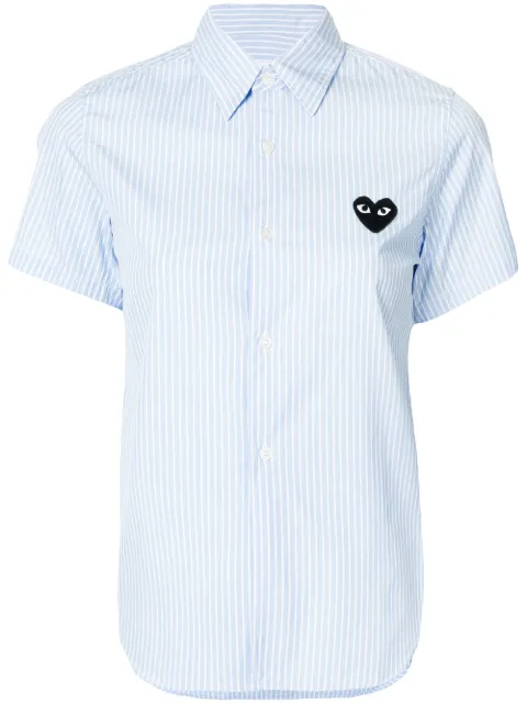 cdg short sleeve striped