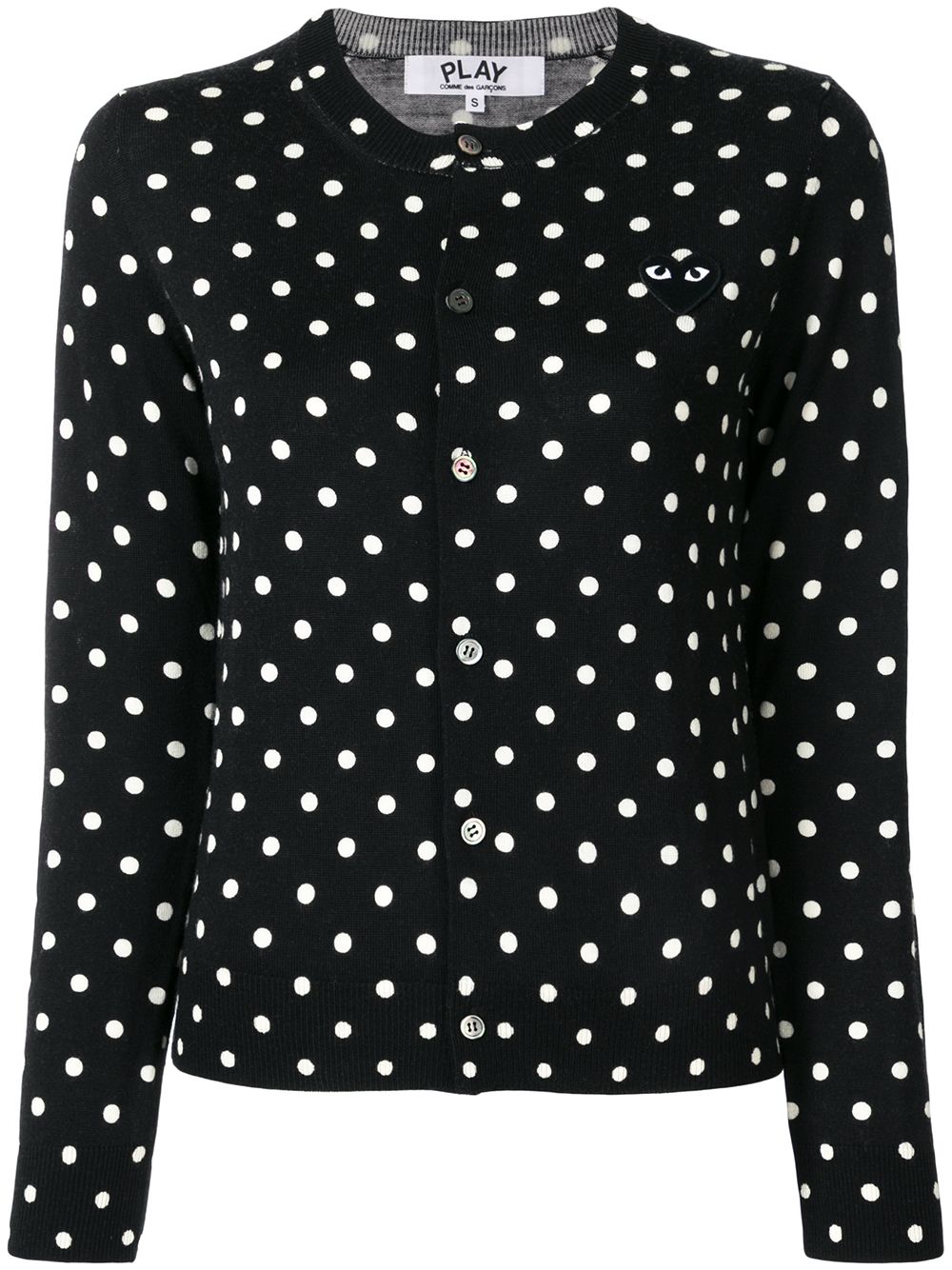 Image 1 of Comme Des Garçons Play polka-dot buttoned cardigan