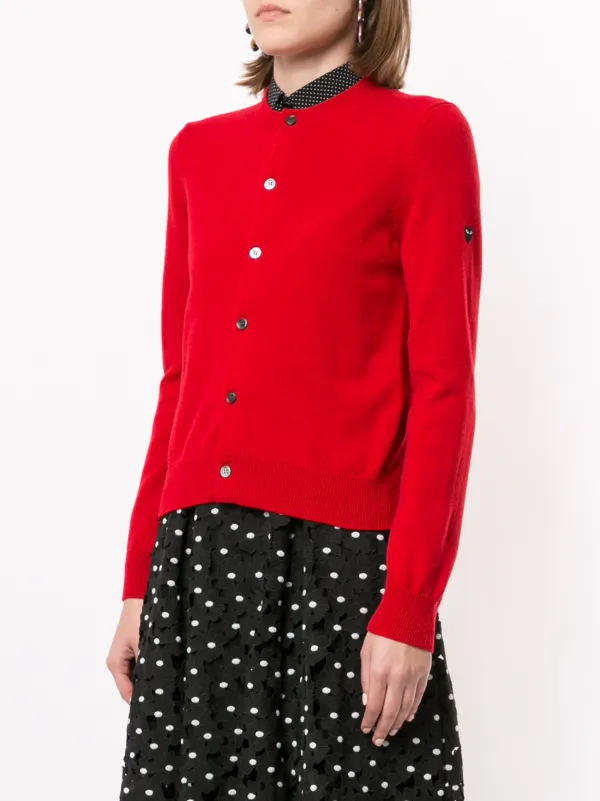 Comme Des Garçons Crew Neck Buttoned Cardigan - Farfetch