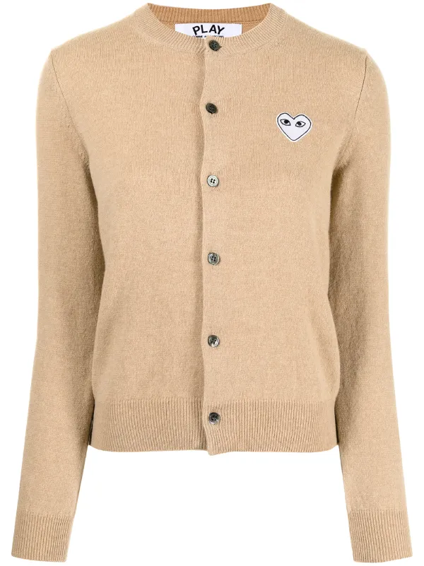 Commes des on sale Garcons Beige Play Cardigan