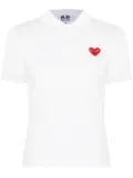 Comme Des Garçons Play Heart logo-patch polo shirt - White