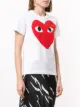 Comme Des Garçons Play heart print logo patch T-shirt