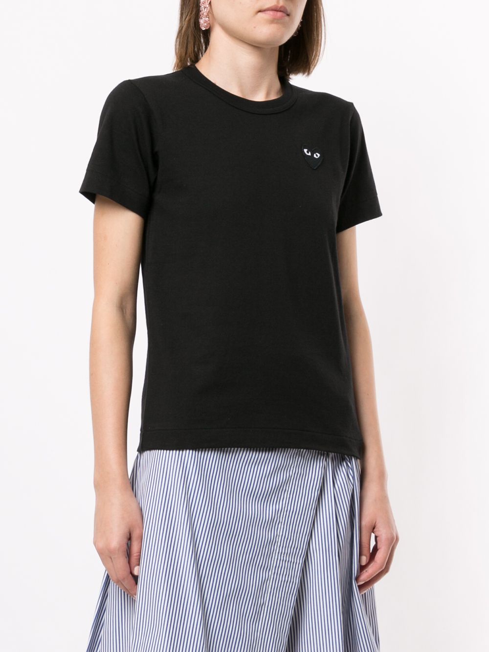 фото Comme des garçons play heart embroidered slim fit t-shirt