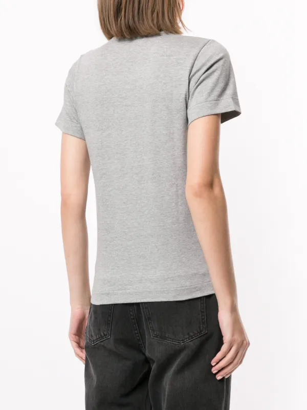 Comme Des Garçons Play logo-print T-shirt | Grey | FARFETCH