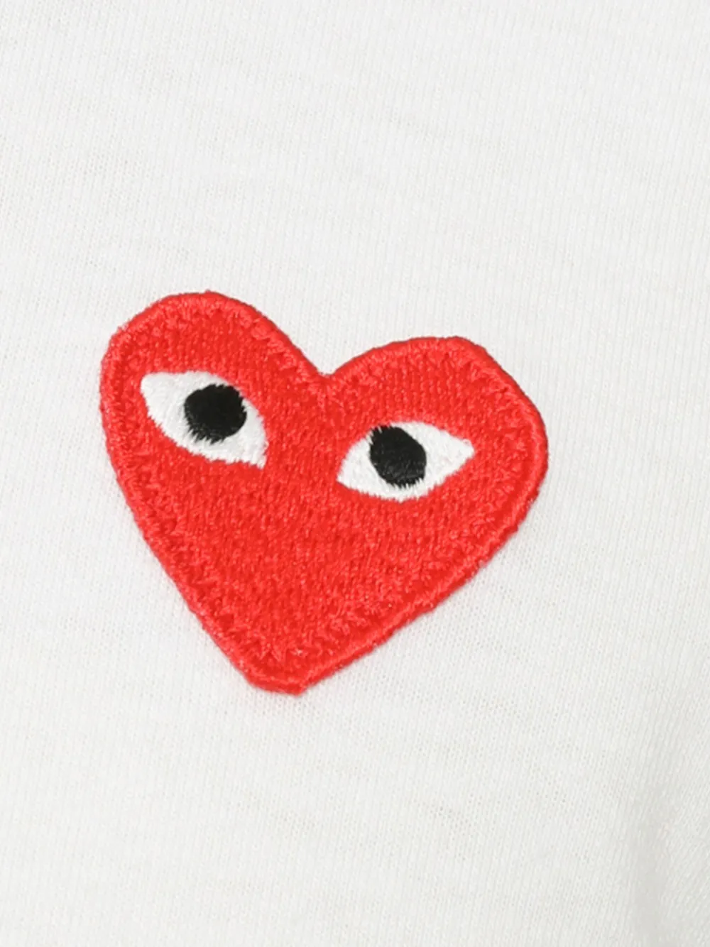 Comme Des Garçons Play T-shirt met logopatch Wit