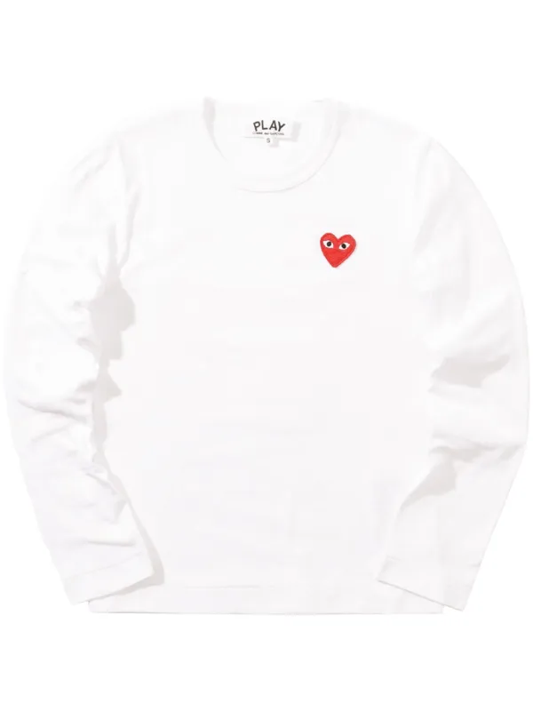 Comme Des Garçons Play ロゴ Tシャツ | ホワイト | FARFETCH JP