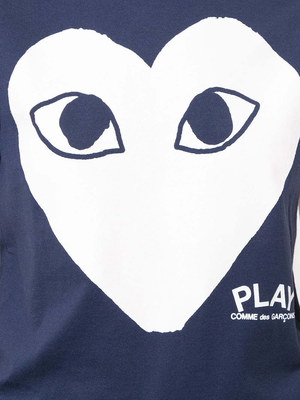 Shop Comme Des Garçons Play Logo-print T-shirt In Blue