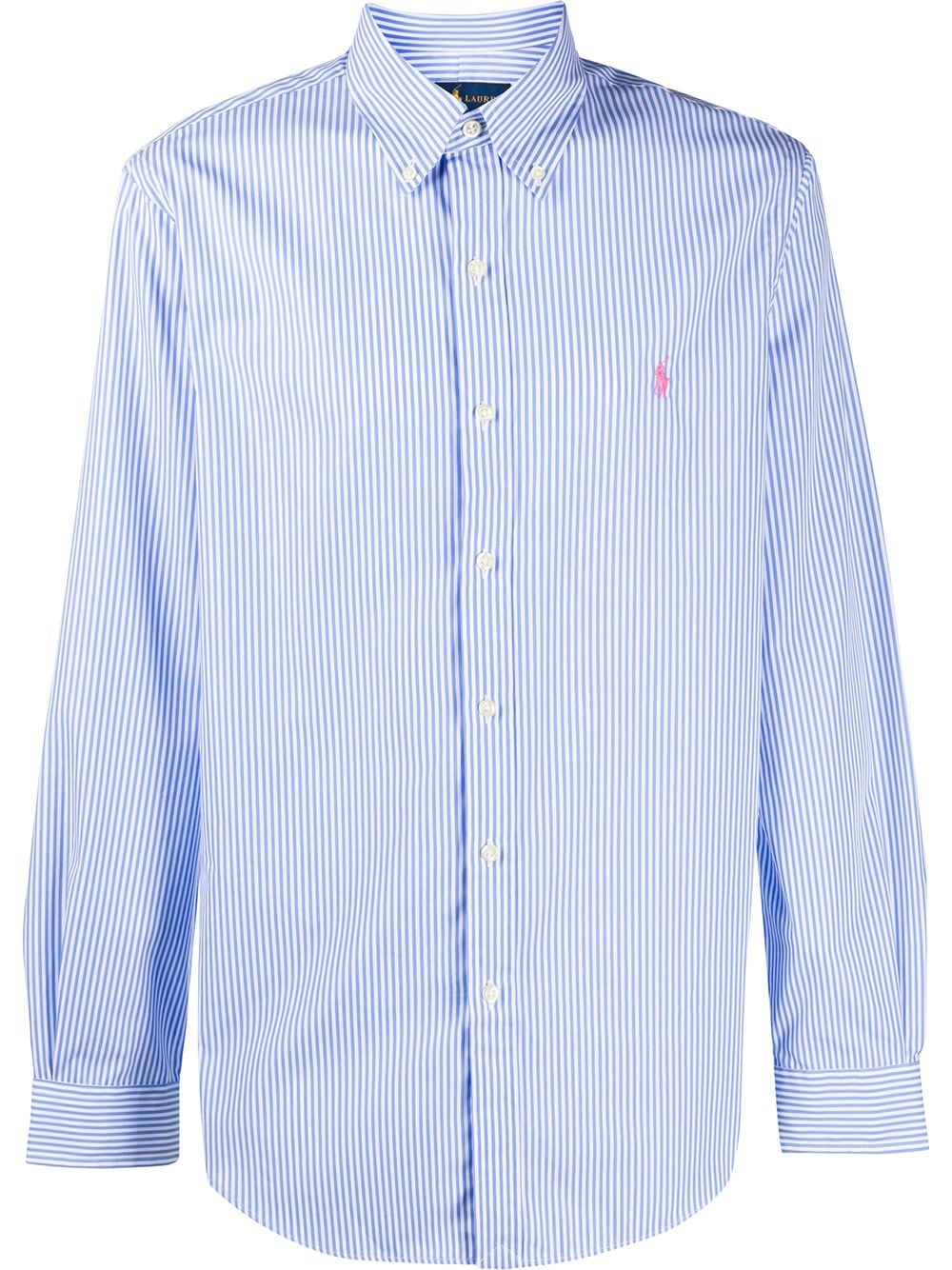 Polo Ralph Lauren Striped Button-down Shirt In Blue