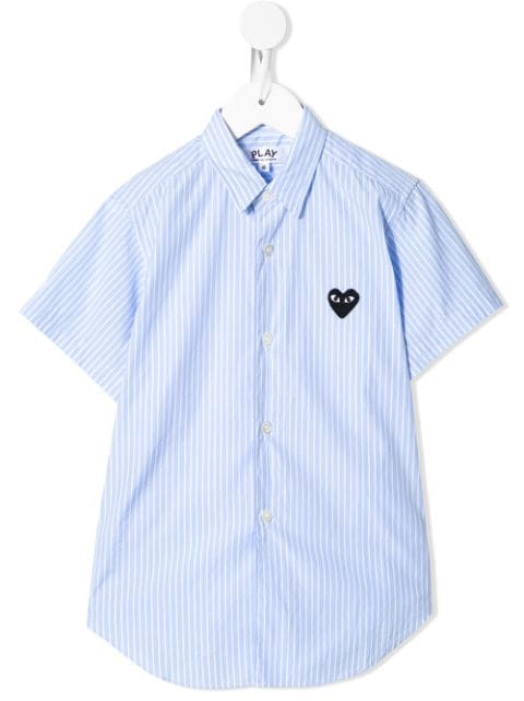 Comme Des Garçons Play Kids camisa con logo en el pecho