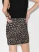 Versace leopard-print houndstooth mini skirt