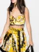 Versace Baroque print bustier top