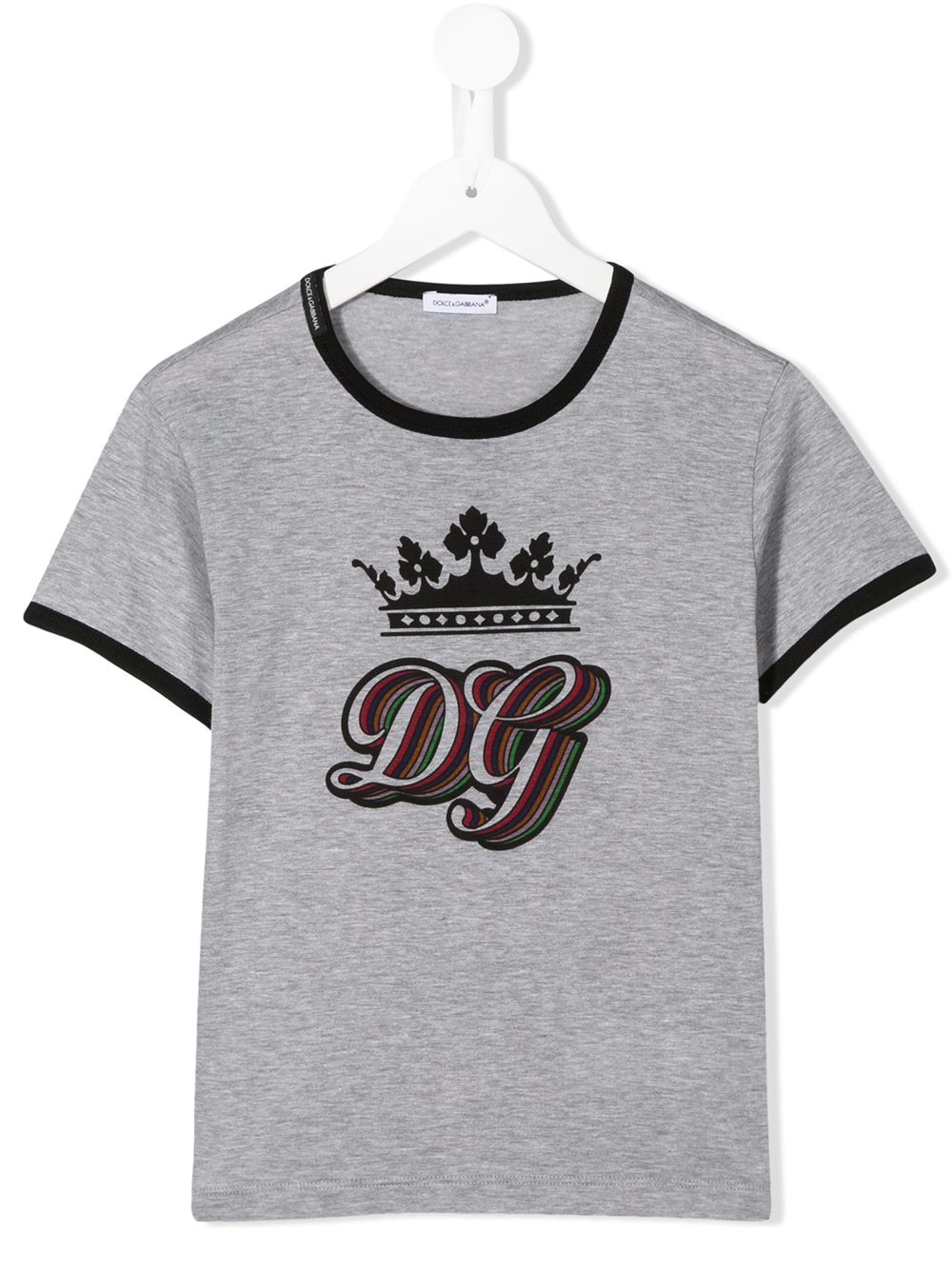 фото Dolce & gabbana kids футболка с принтом dg crown