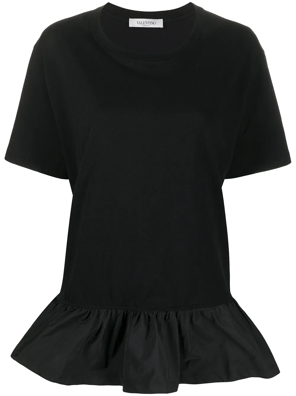 Valentino Garavani T-shirt met ruche Zwart