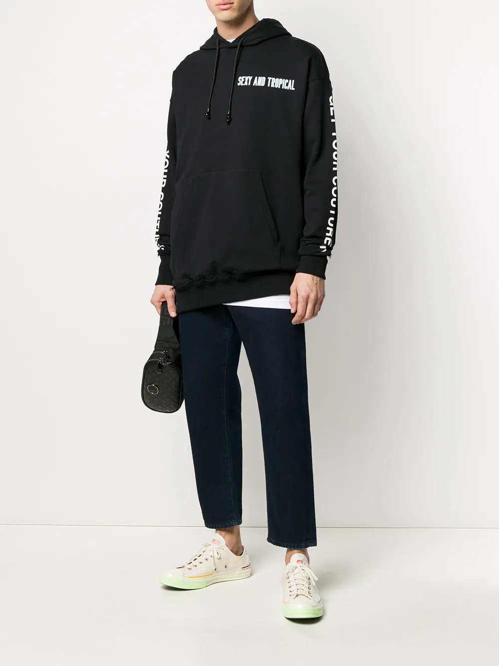 Versace Jeans Couture slogan drawstring hoodie | Hoodies | Image 2