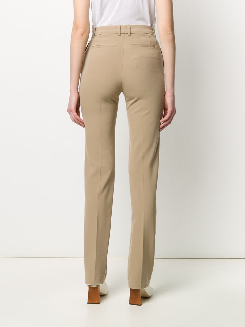 Shop Joseph Comfort-fit High-rise Trousers In Neutrals