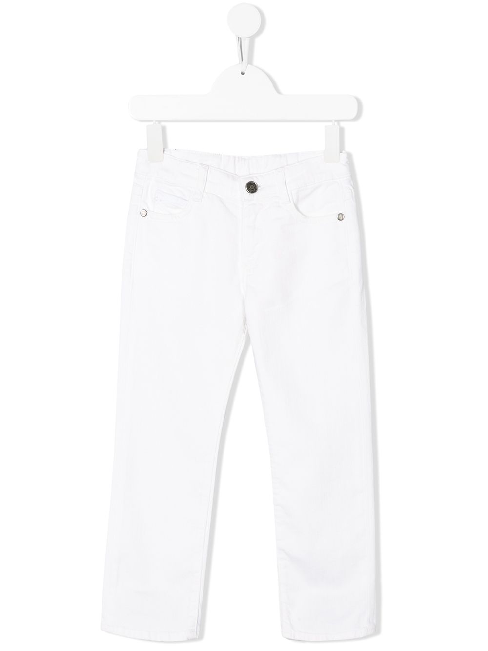 Douuod Kids' Mid-rise Slim Jeans In White