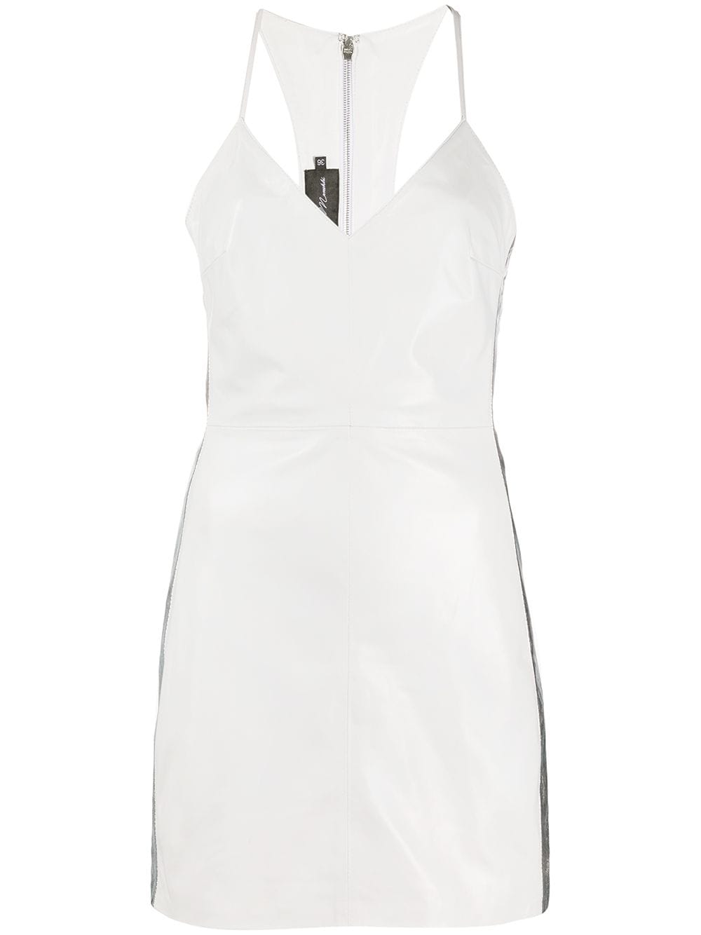 Shop Manokhi Miya Leather Mini Dress In White