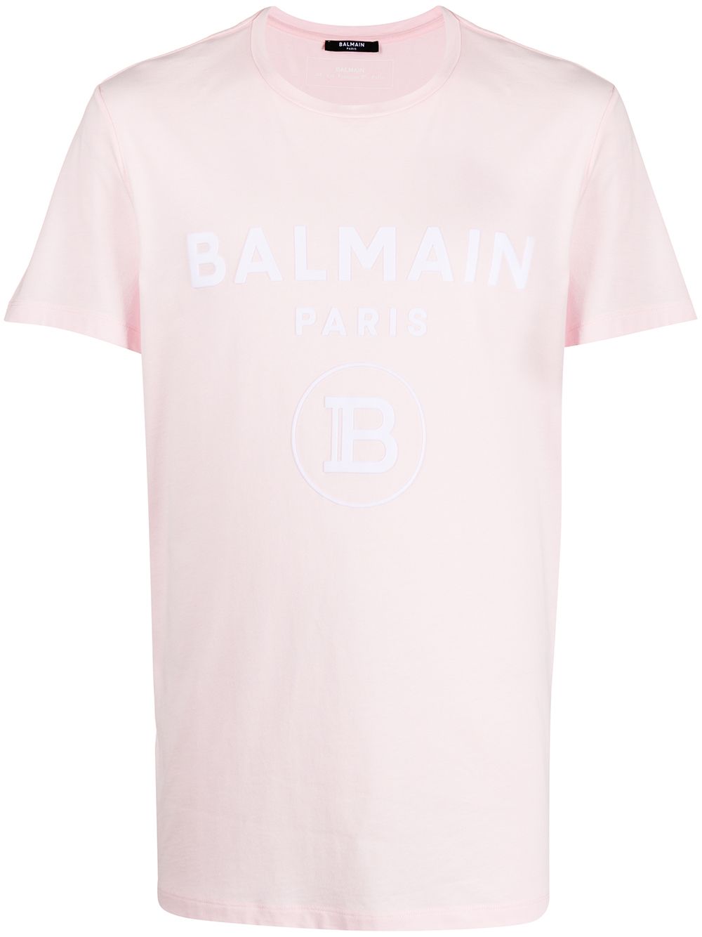 Balmain Logo Print T-shirt In 粉色