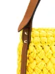 Prada woven logo patch shoulder bag
