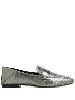 michael kors loafers womens silver