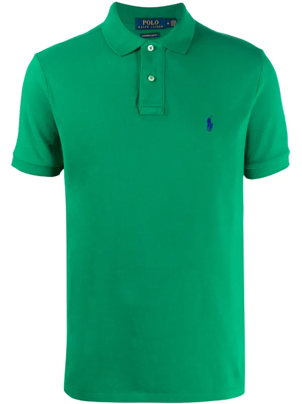 Polo Ralph Lauren Brasil Custom Fit Cotton Piqué Polo in Yellow